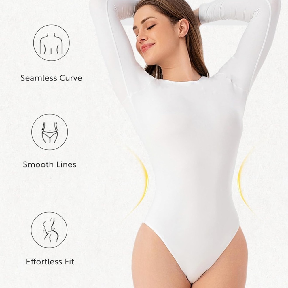 White Long Sleeve Bodysuit